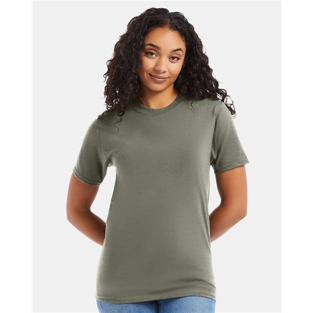 Hanes Beefy-T® T-Shirt - Fatigue Green - Hanes 5180 Hanes Fatigue Green S