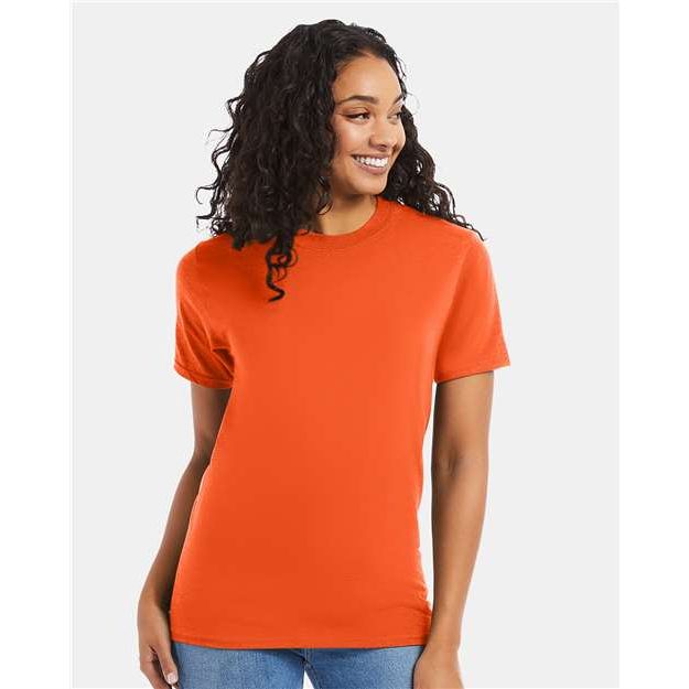 Hanes Beefy-T® T-Shirt - Orange - Hanes 5180 Hanes Orange S