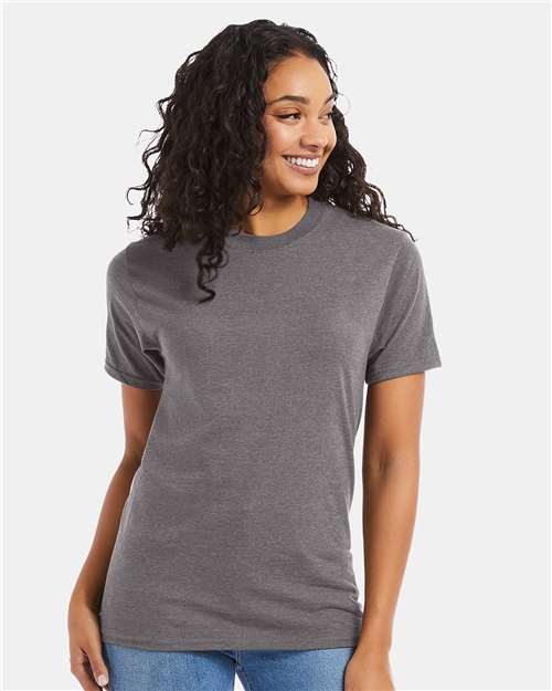 Hanes Beefy-T® T-Shirt - Oxford Grey - Hanes 5180 Hanes Oxford Grey S