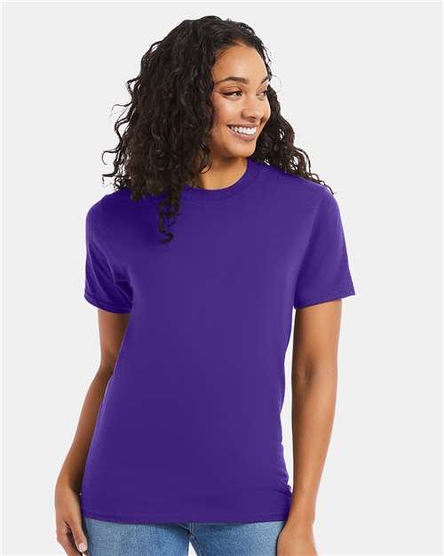 Hanes Beefy-T® T-Shirt - Purple - Hanes 5180 Hanes Purple S