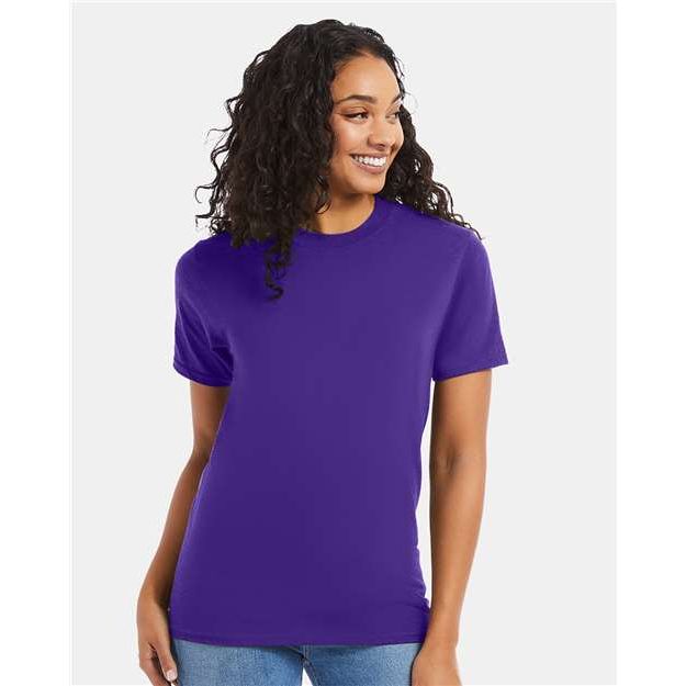 Hanes Beefy-T® T-Shirt - Purple - Hanes 5180 Hanes Purple S