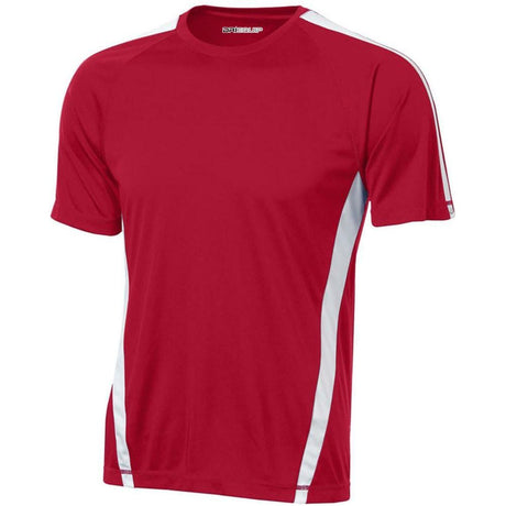 Mens Colorblock Competitor Tee DRI-EQUIP X-Small True Red/White