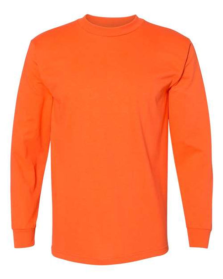 Bayside USA-Made Long Sleeve T-Shirt - Orange - Bayside 6100 Bayside Orange S