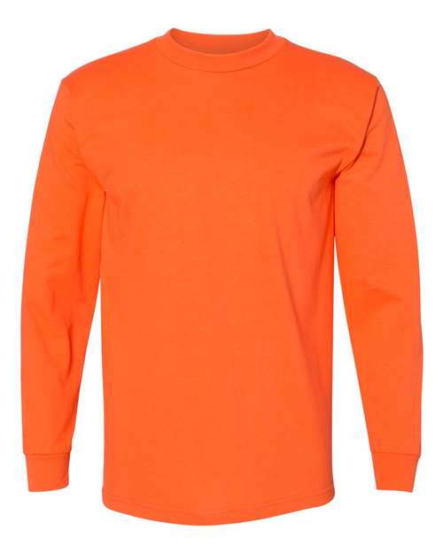 Bayside USA-Made Long Sleeve T-Shirt - Orange - Bayside 6100 Bayside Orange S