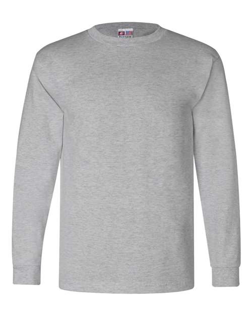 Bayside USA-Made Long Sleeve T-Shirt - Dark Ash - Bayside 6100 Bayside Dark Ash S