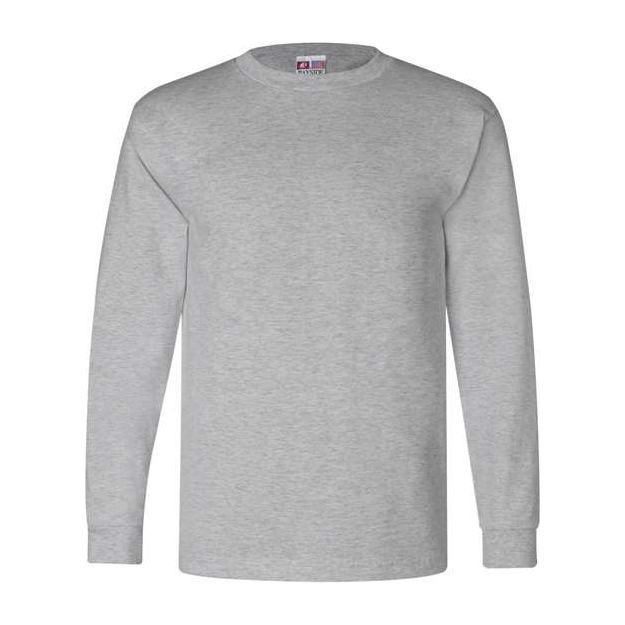 Bayside USA-Made Long Sleeve T-Shirt - Dark Ash - Bayside 6100 Bayside