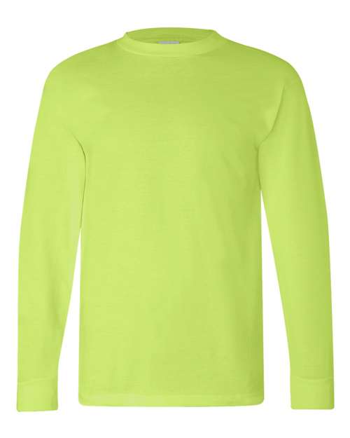 Bayside USA-Made Long Sleeve T-Shirt - Lime Green - Bayside 6100 Bayside Lime Green S