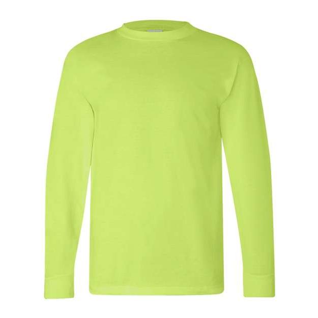 Bayside USA-Made Long Sleeve T-Shirt - Lime Green - Bayside 6100 Bayside