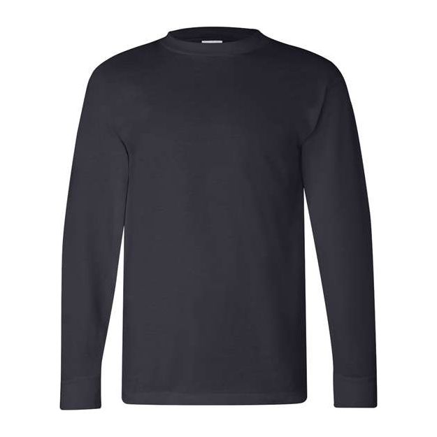 Bayside USA-Made Long Sleeve T-Shirt - Navy - Bayside 6100 Bayside