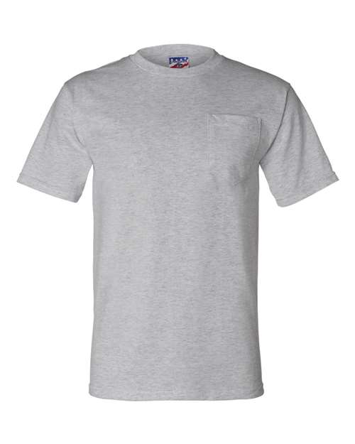 Bayside Union-Made Pocket T-Shirt - Bayside 3015 Bayside Dark Ash S