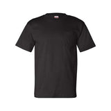 Bayside Unisex USA-Made Pocket T-Shirt - Black - Bayside 7100 Bayside Black S