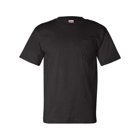 Bayside Unisex USA-Made Pocket T-Shirt - Black - Bayside 7100 Bayside