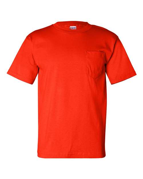 Bayside USA-Made Pocket T-Shirt - Orange - Bayside 7100 Bayside Orange S