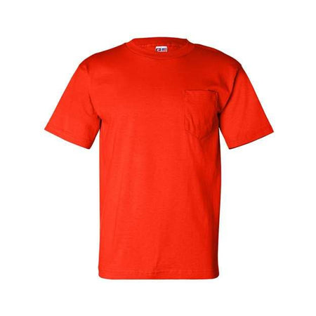 Bayside USA-Made Pocket T-Shirt - Orange - Bayside 7100 Bayside