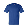 Bayside Unisex USA-Made Pocket T-Shirt - Royal Blue - Bayside 7100 Bayside Royal Blue S
