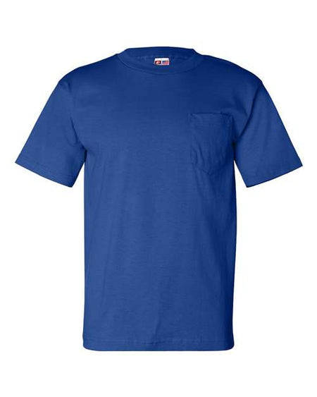 Bayside USA-Made Pocket T-Shirt - Royal Blue - Bayside 7100 Bayside Royal Blue S