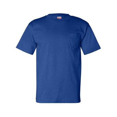 Bayside Unisex USA-Made Pocket T-Shirt - Royal Blue - Bayside 7100 Bayside