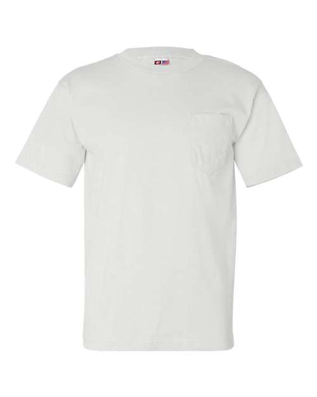 Bayside USA-Made Pocket T-Shirt - White - Bayside 7100 Bayside White S