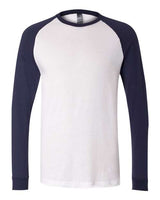 Bella + Canvas 3000 Men's Long Sleeve Jersey Baseball Tee