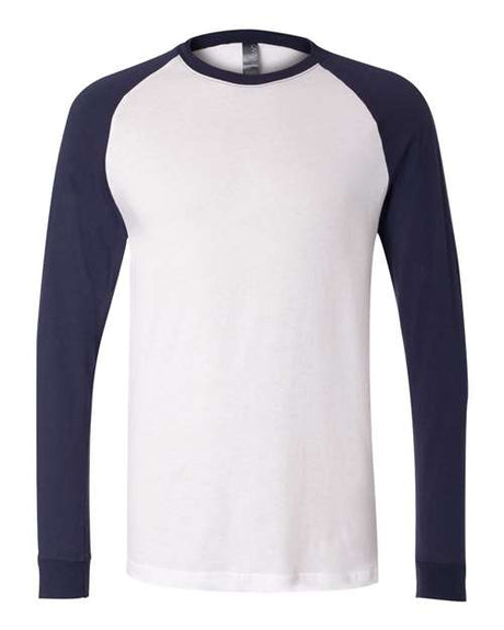 Bella + Canvas 3000 Men's Long Sleeve Jersey Baseball Tee