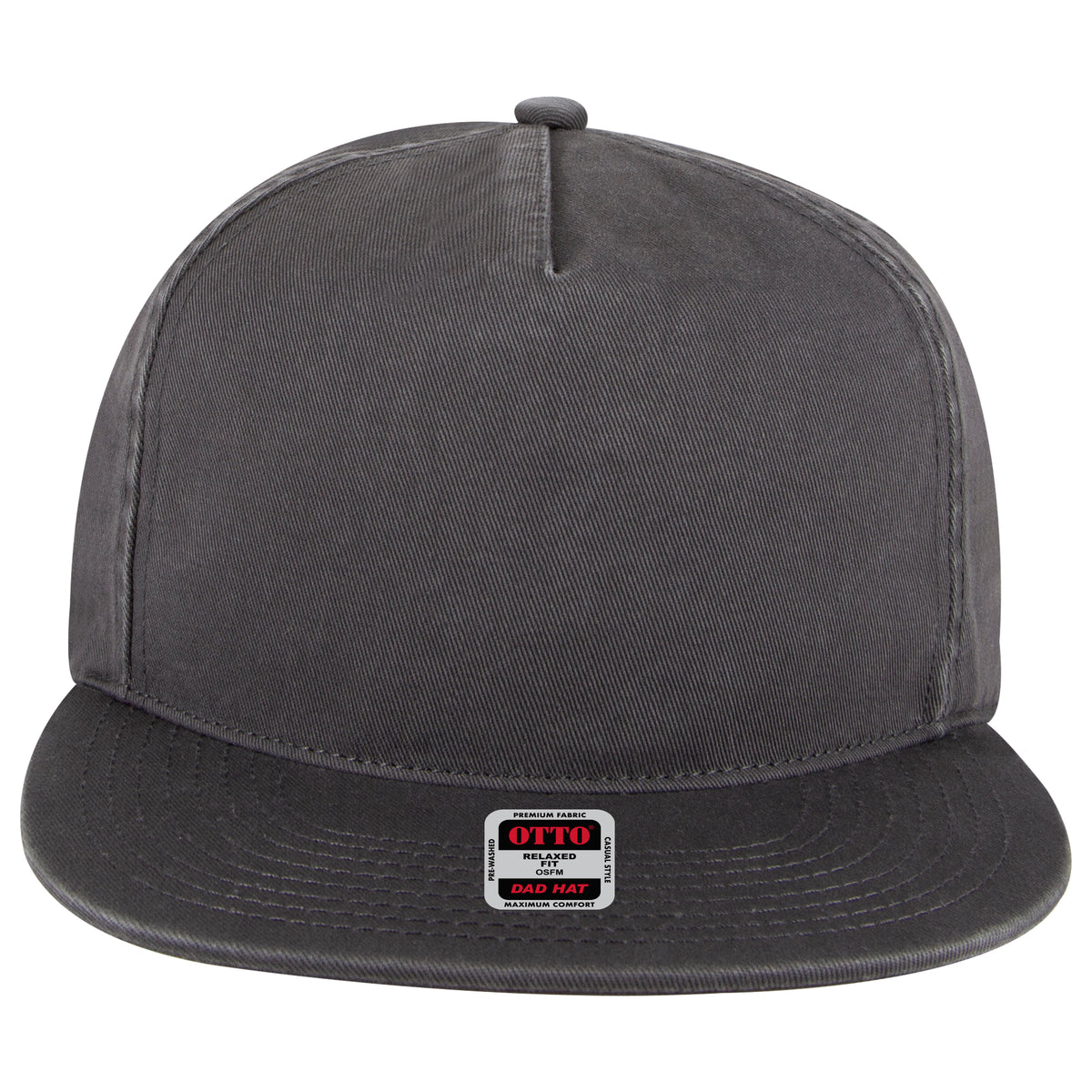 OTTO CAP 5 Panel Low Profile Dad Hat OTTO 176-1315 Otto Cap 025 - Char. Gray OSFM - Adult