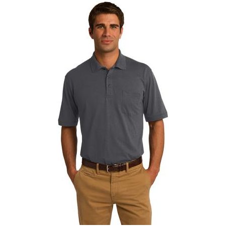 Joe's USA Mens 5.5-Ounce Jersey Knit Pocket Polo. Adult Sizes: S-6XL