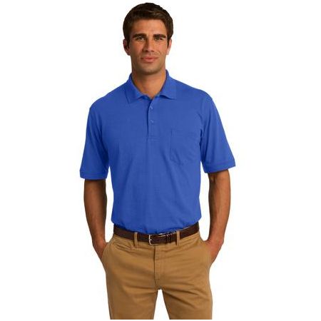 Joe's USA Mens 5.5-Ounce Jersey Knit Pocket Polo. Adult Sizes: S-6XL