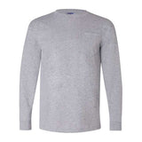 Bayside Unisex Union-Made Long Sleeve Pocket T-Shirt - Bayside 3055 Bayside Dark Ash S