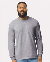 Gildan Unisex Ultra Cotton® Long Sleeve Pocket T-Shirt - Gildan 2410