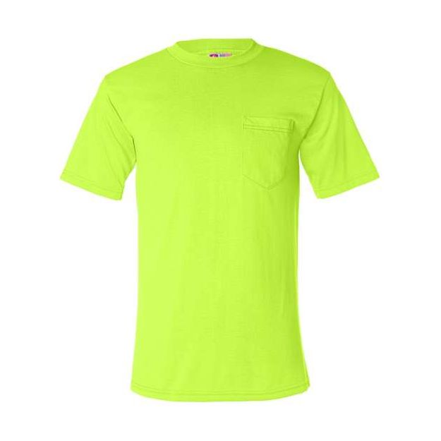 Bayside Unisex USA-Made 50/50 Pocket T-Shirt - Bayside 1725 Bayside Safety Green S