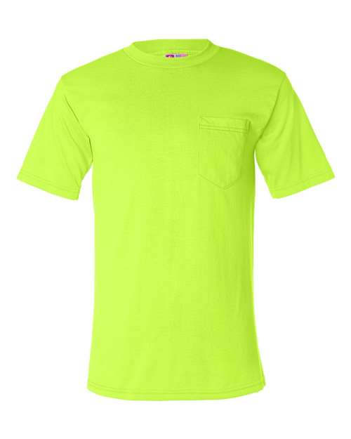 Bayside USA-Made 50/50 Pocket T-Shirt - Bayside 1725 Bayside Safety Green S