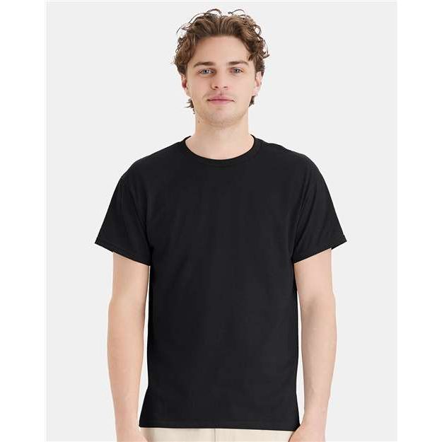 Hanes Ecosmart™ T-Shirt - Black - Hanes 5170 Hanes Black S