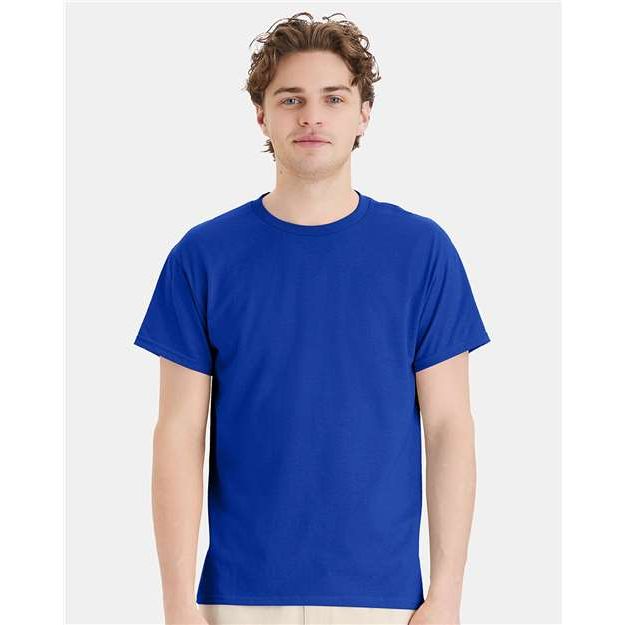 Hanes Ecosmart™ T-Shirt - Deep Royal - Hanes 5170 Hanes Deep Royal S