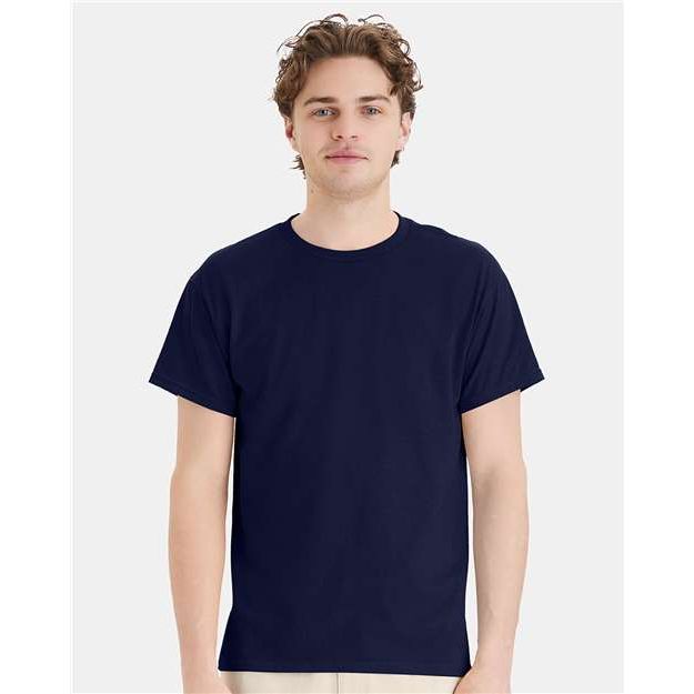 Hanes Ecosmart™ T-Shirt - Navy - Hanes 5170 Hanes