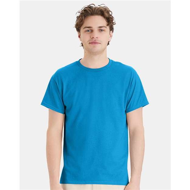 Hanes Ecosmart™ T-Shirt - Teal - Hanes 5170 Hanes Teal S