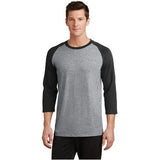 Joe's USA Men's 50/50 Cotton/Poly 3/4-Sleeve Raglan T-Shirt Joe's USA Medium Athletic Heather/Jet Black