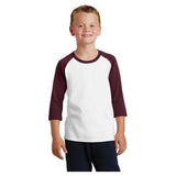 Joe's USA Youth 50/50 Cotton/Poly 3/4-Sleeve Raglan T-Shirt