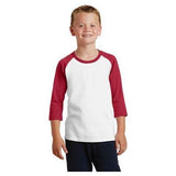 Joe's USA Youth 50/50 Cotton/Poly 3/4-Sleeve Raglan T-Shirt