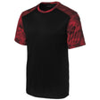 Men's CamoHex Colorblock Tee DRI-EQUIP X-Small Black/Deep Red