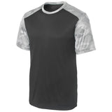 Men's CamoHex Colorblock Tee DRI-EQUIP X-Small Iron Grey/White