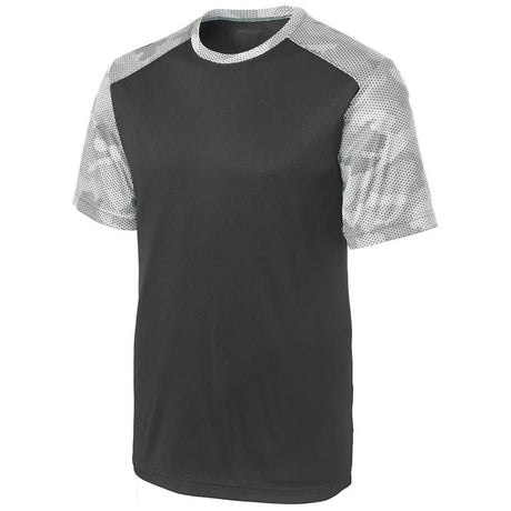 Men's CamoHex Colorblock Tee DRI-EQUIP X-Small Iron Grey/White