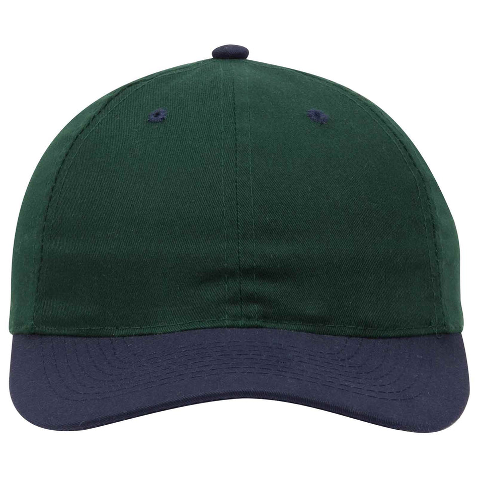 OTTO CAP 6 Panel Low Profile Baseball Cap OTTO 18-017 Otto Cap 0417 - Nvy/Dk.Grn OSFM - Adult