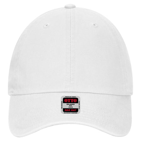 OTTO CAP 6 Panel Low Profile Dad Hat OTTO 18-1219 Otto Cap 016 - White OSFM - Adult