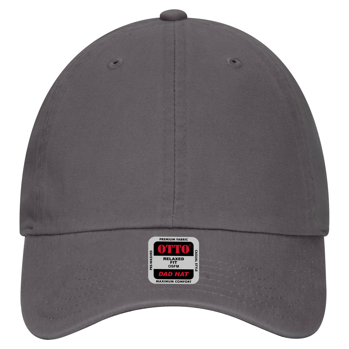 OTTO CAP 6 Panel Low Profile Dad Hat OTTO 18-1219 Otto Cap 025 - Char. Gray OSFM - Adult