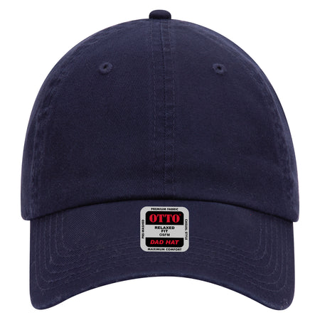 OTTO CAP 6 Panel Low Profile Dad Hat OTTO 18-1225 Otto Cap 004 - Navy OSFM - Adult