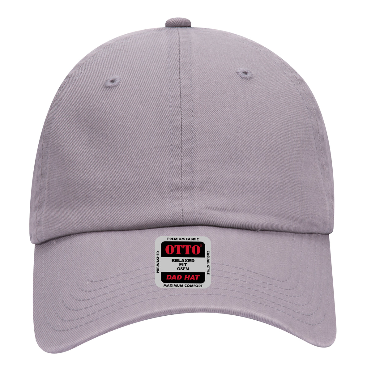 OTTO CAP 6 Panel Low Profile Dad Hat OTTO 18-1225 Otto Cap 014 - Gray OSFM - Adult