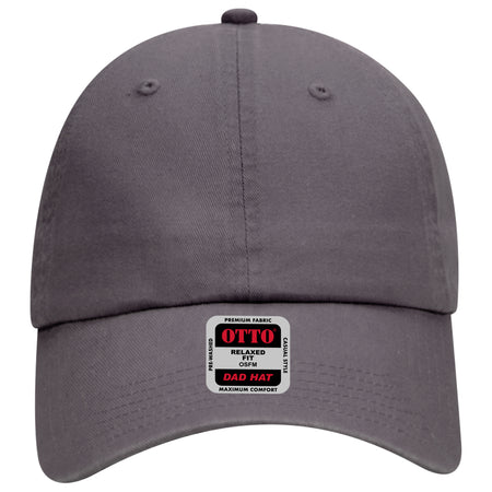 OTTO CAP 6 Panel Low Profile Dad Hat OTTO 18-1225 Otto Cap 025 - Char. Gray OSFM - Adult