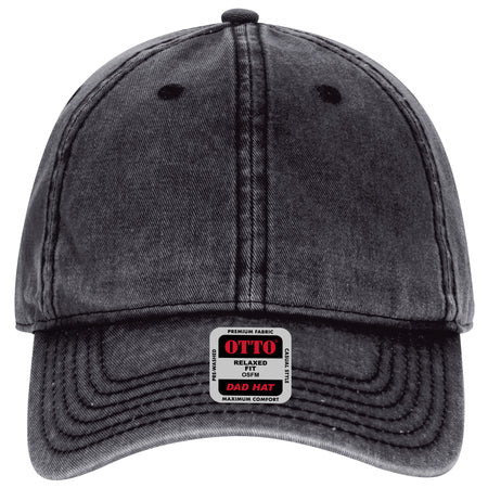 OTTO CAP 6 Panel Low Profile Dad Hat OTTO 18-1248 Otto Cap 003 - Black OSFM - Adult