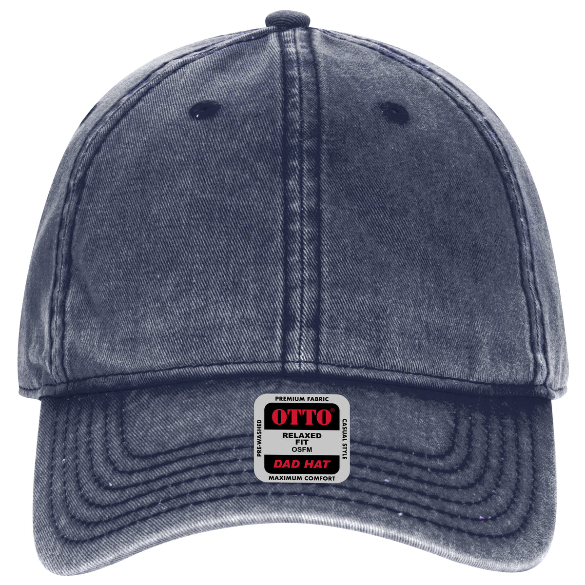 OTTO CAP 6 Panel Low Profile Dad Hat OTTO 18-1248 Otto Cap 004 - Navy OSFM - Adult