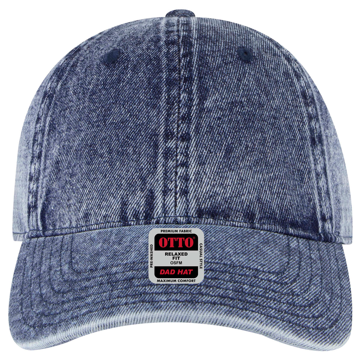 OTTO CAP 6 Panel Low Profile Dad Hat OTTO 18-1248 Otto Cap 004D - Deep Navy OSFM - Adult